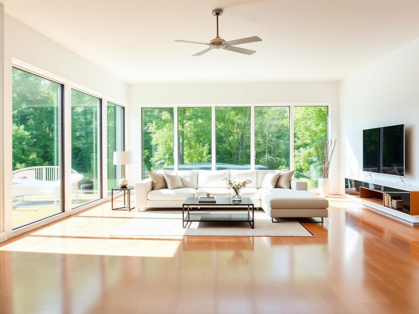 Bright, spotless modern Atlanta home interior